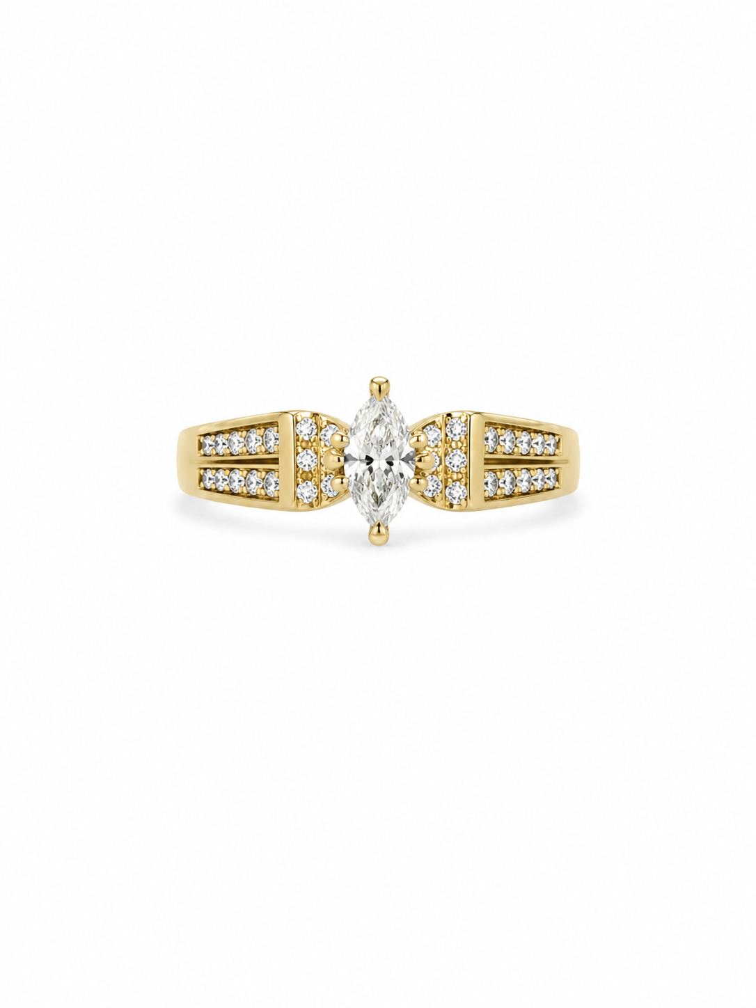 14KT Yellow Gold 0.66 CTW Diamond Ring [K32H00]