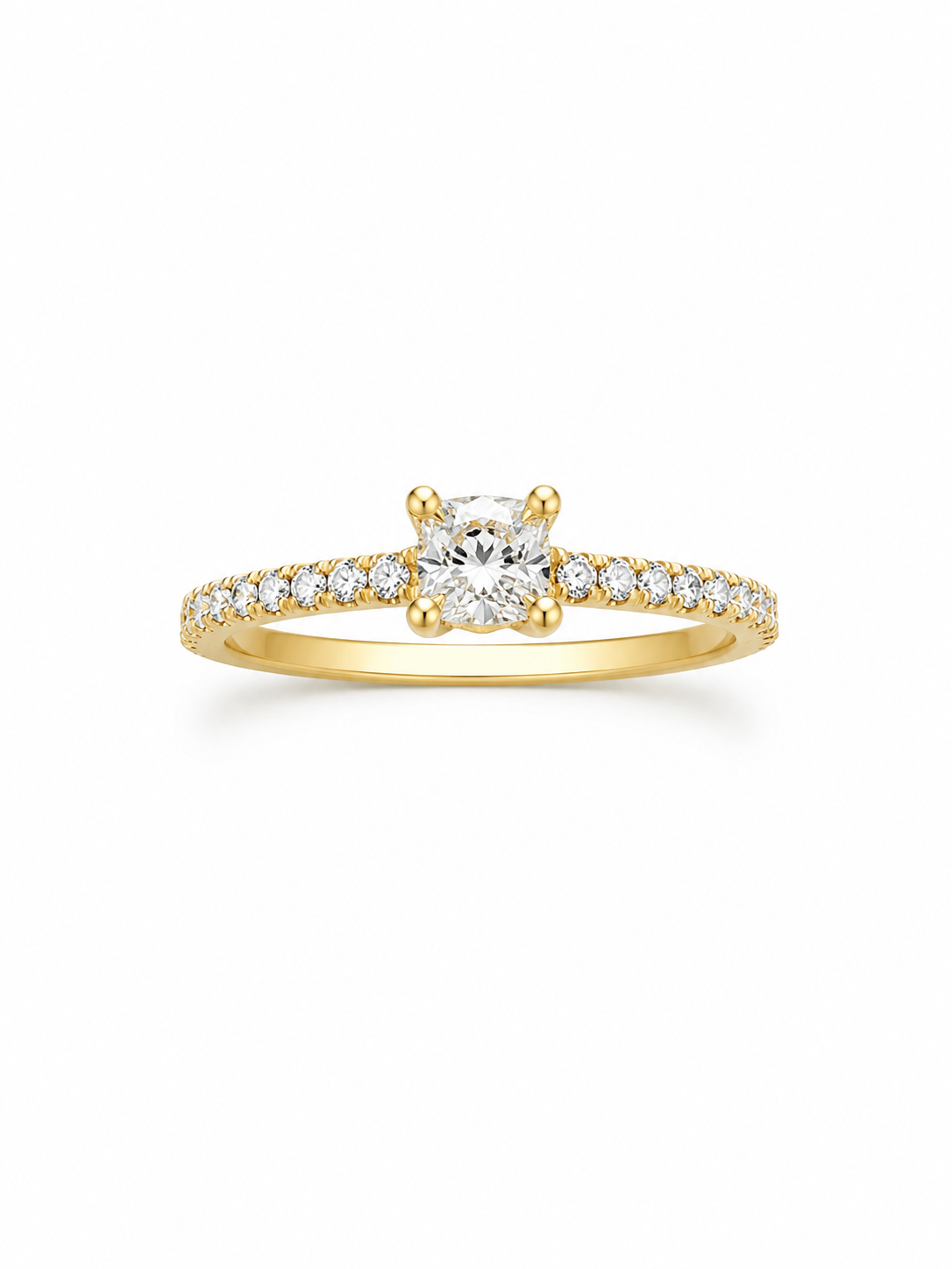 18KT Yellow Gold 0.58 CTW Diamond Ring [K45H00]