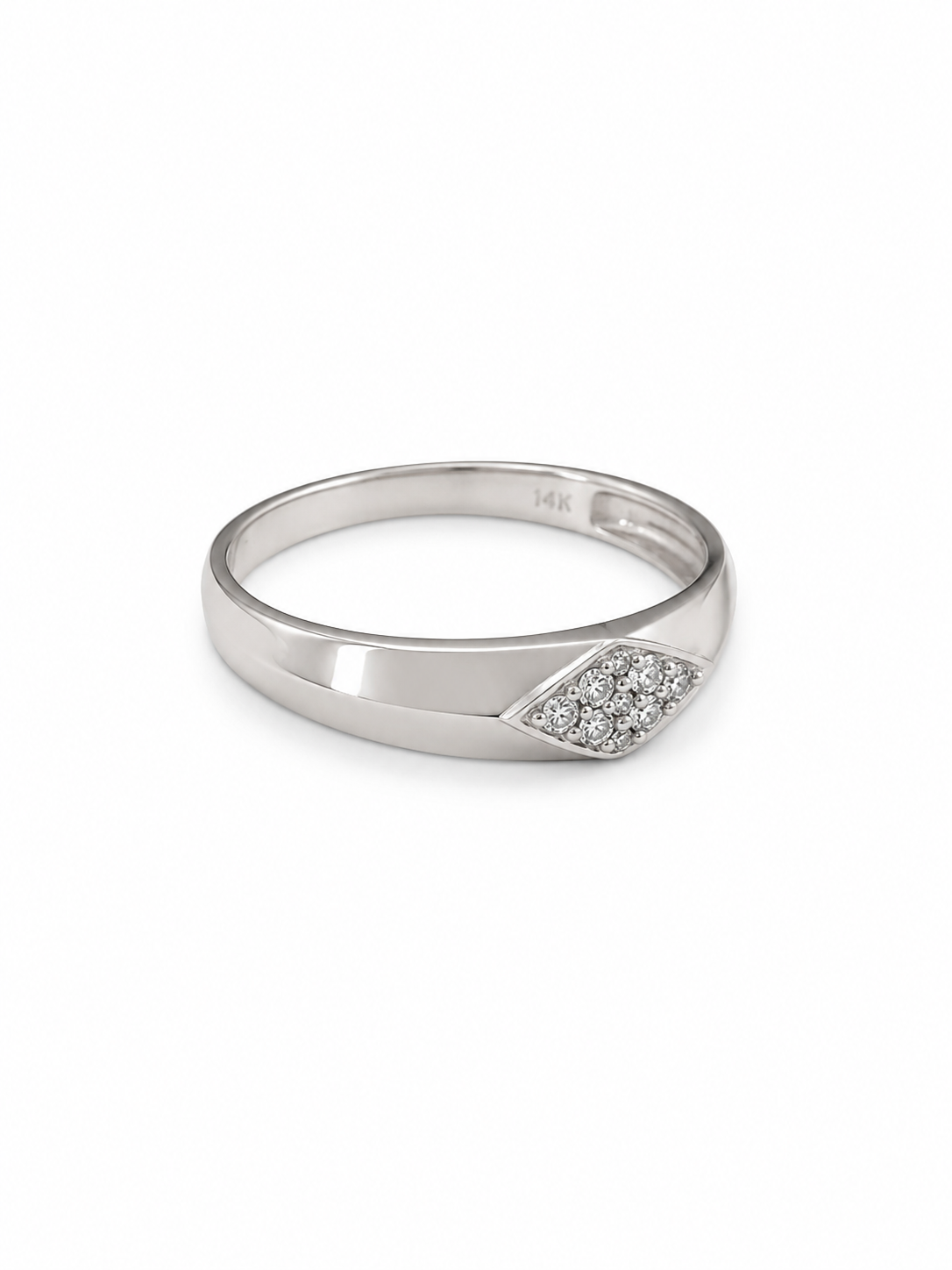 14KT White Gold 0.05 CTW Diamond Ring [K5H80]