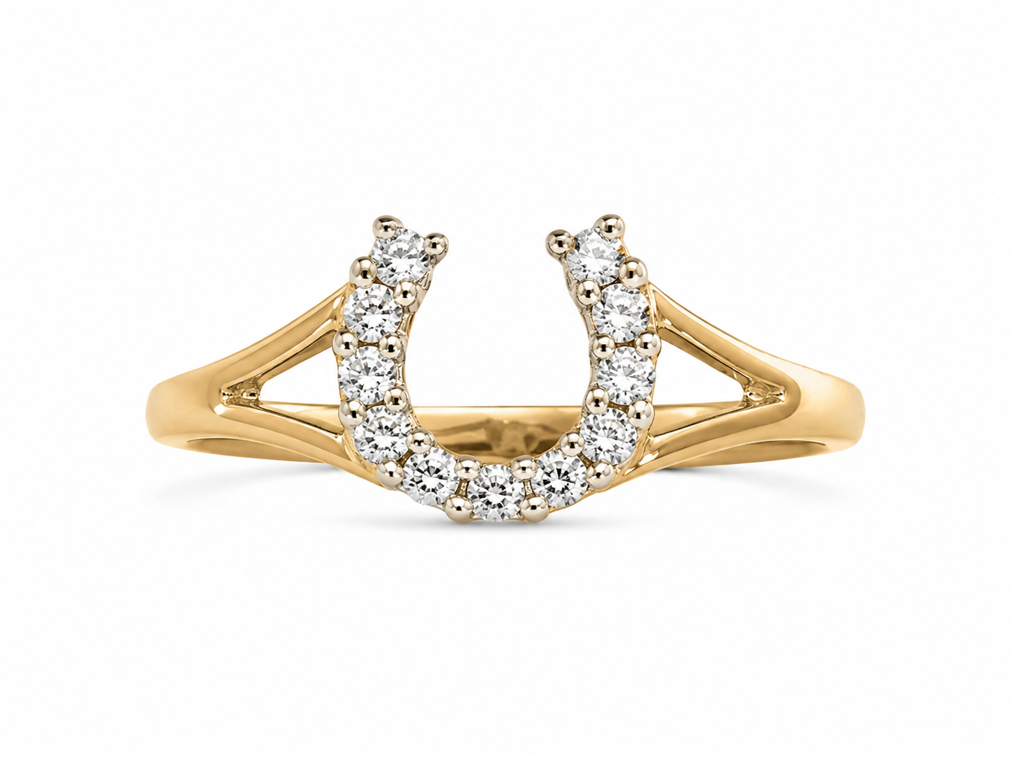 10KT Yellow Gold 0.10 CTW Diamond Ring [K5H80]