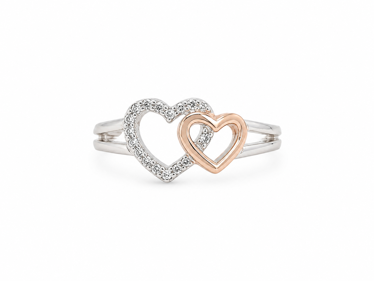 14KT Two Tone Gold 0.20 CTW Diamond Ring [K13H00]