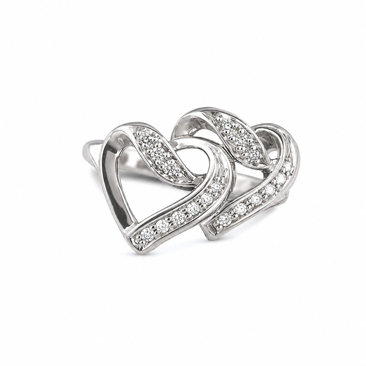 10KT White Gold 0.12 CTW Diamond Ring [K11H50]
