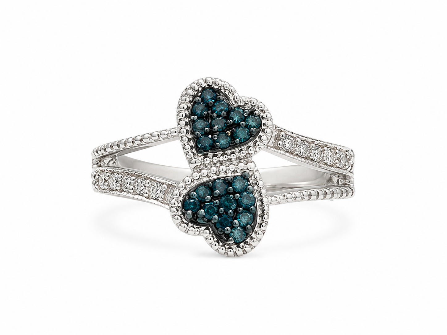 10KT White Gold 0.25 CTW Diamond Ring [K12H50]