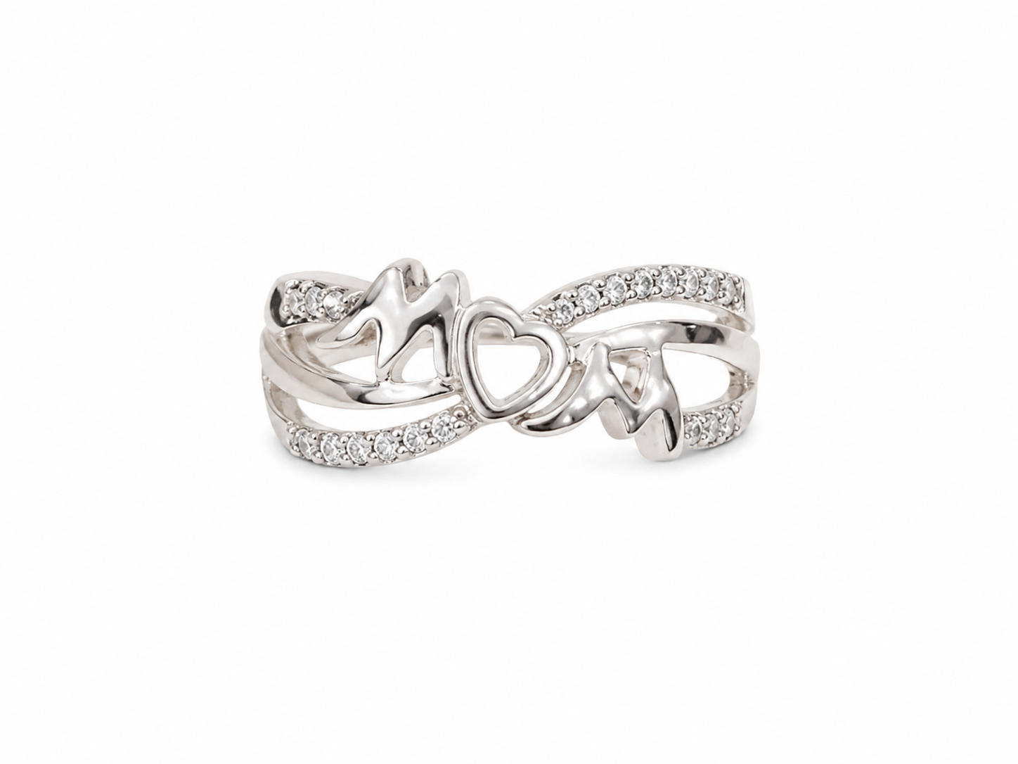 10KT White Gold 0.09 CTW Diamond Ring [K7H75]