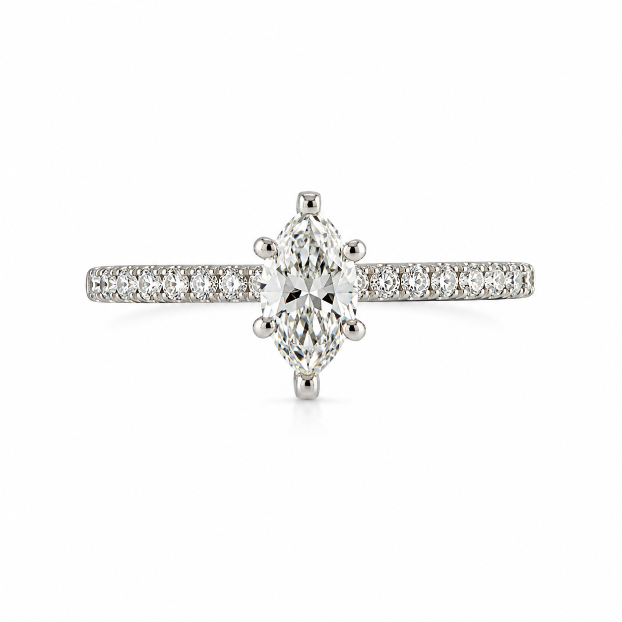 18KT White Gold 1.05 CTW Diamond Ring [K65H00]