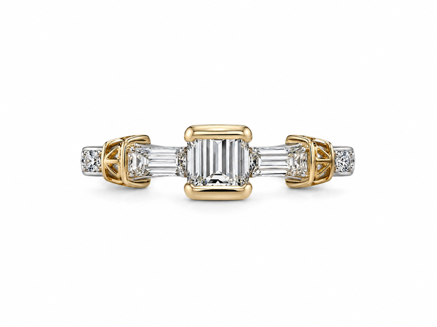Platinum / 18KT Yellow Gold 0.40 CTW Diamond Ring [K4T]