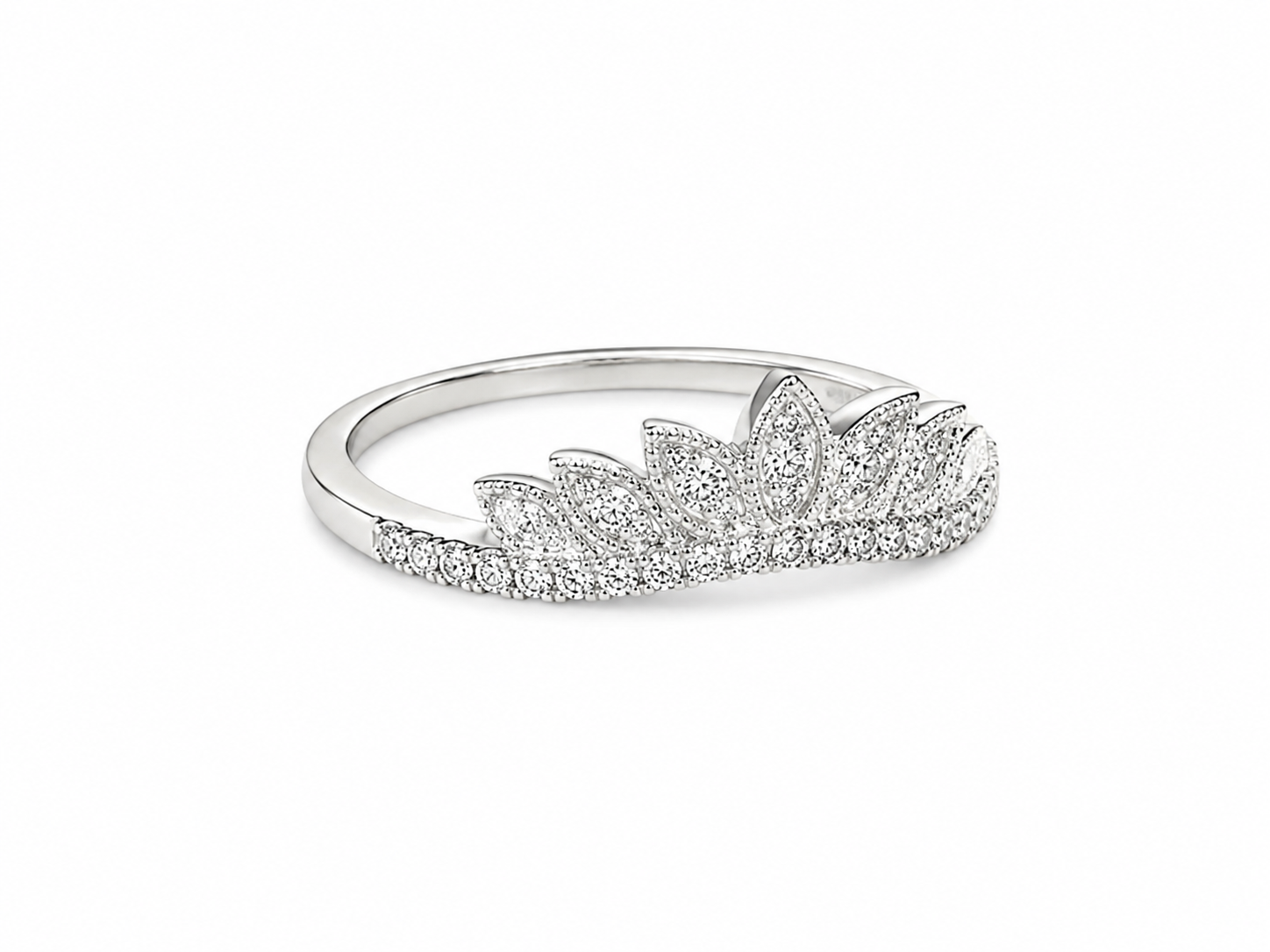 10KT White Gold 0.16 CTW Diamond Ring [K7H00]