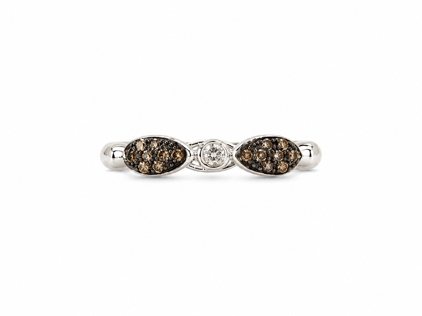 10KT White Gold 0.42 CTW Diamond Ring [K9H00]
