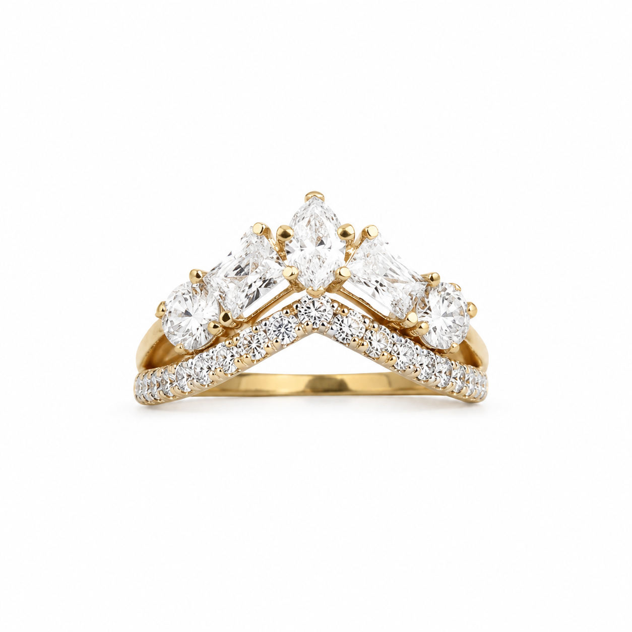 14KT Yellow Gold 1.38 CTW Diamond Ring [K55H00]