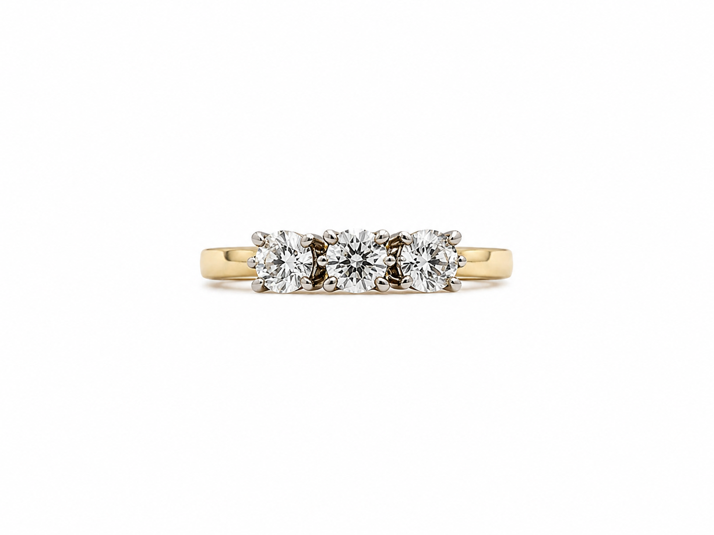 10KT Yellow Gold 0.05 CTW Diamond Ring [K6H25]