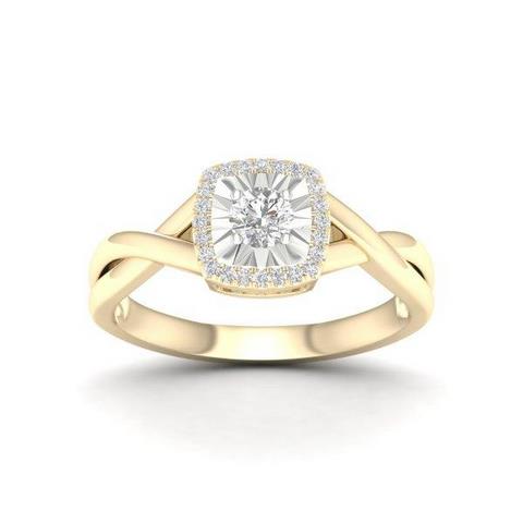 10K Yellow 0.12Ct D-Ladies Rings