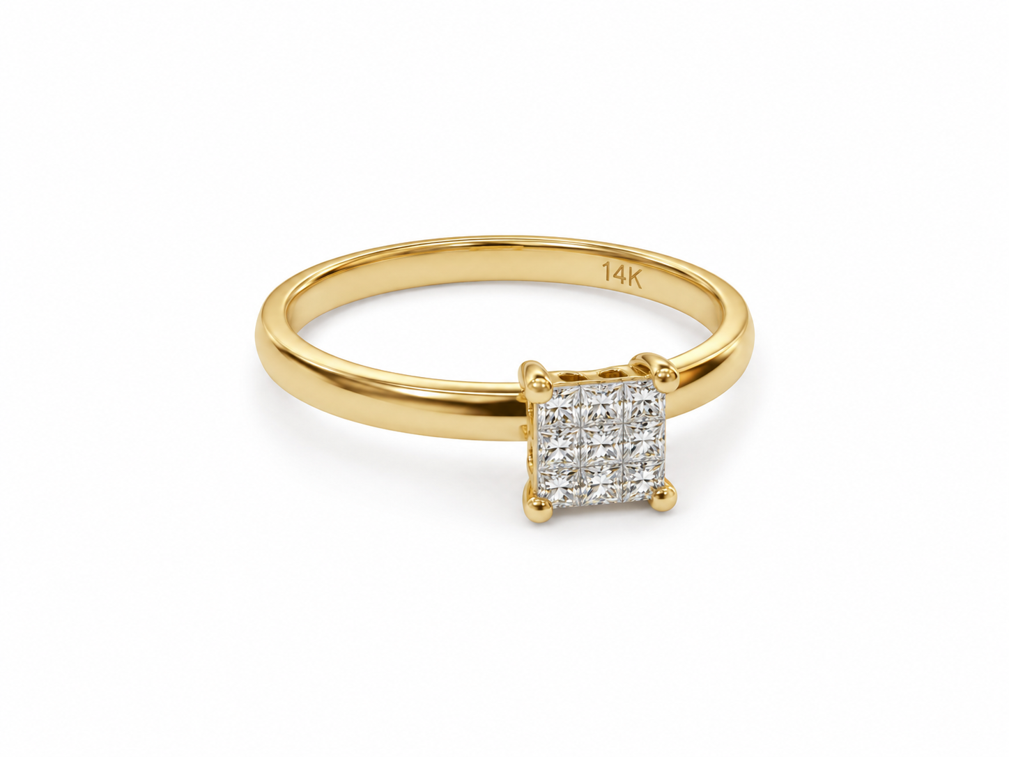 14KT Yellow Gold 0.30 CTW Diamond Ring [K15H00]