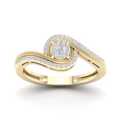 10K Yellow 0.20Ct D-Ladies Rings
