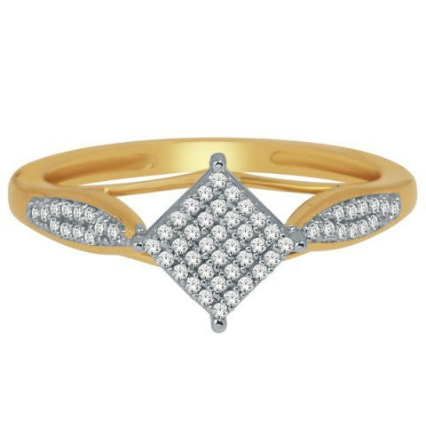 10K Yellow 0.18Ct D-Ladies Micropave Rings