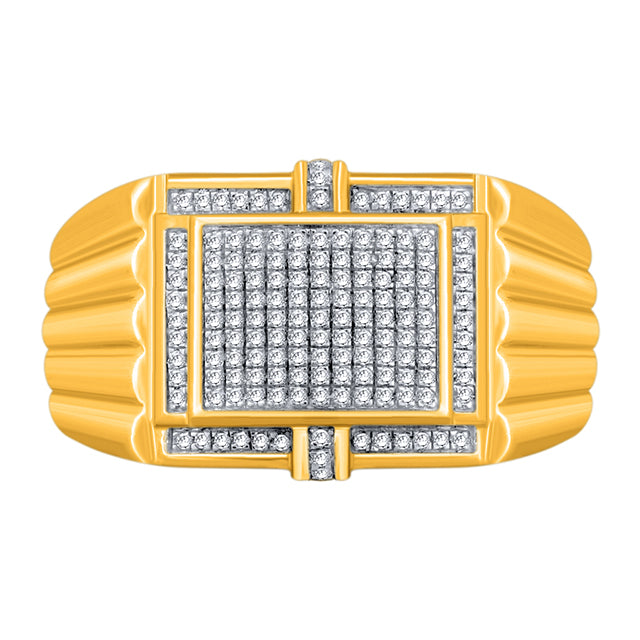 10K Yellow 0.21-0.26Ct D-Micropave Rings