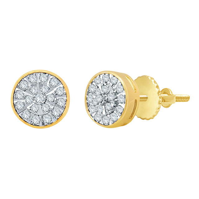 10K Yellow 0.19Ct D-Earring Ldsrd S