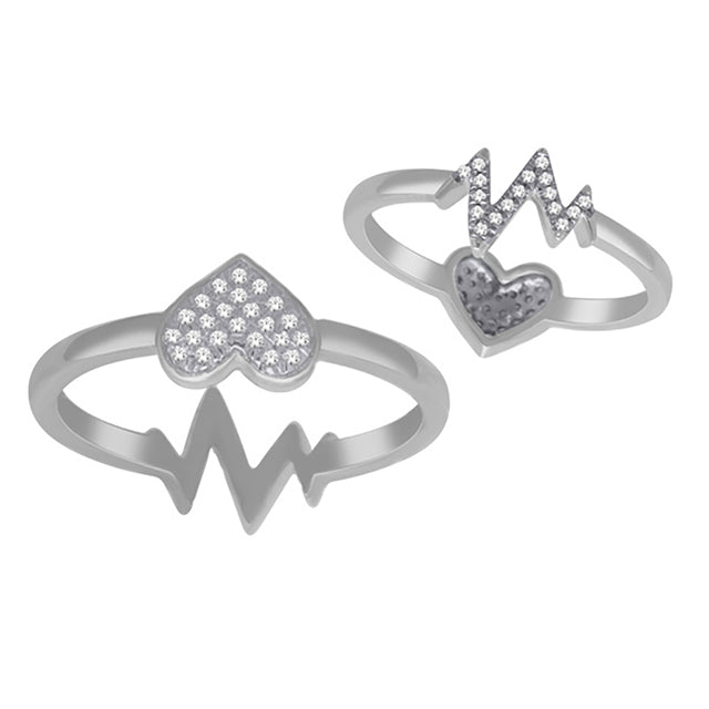 10K White 0.12Ct D-Ladies Rings