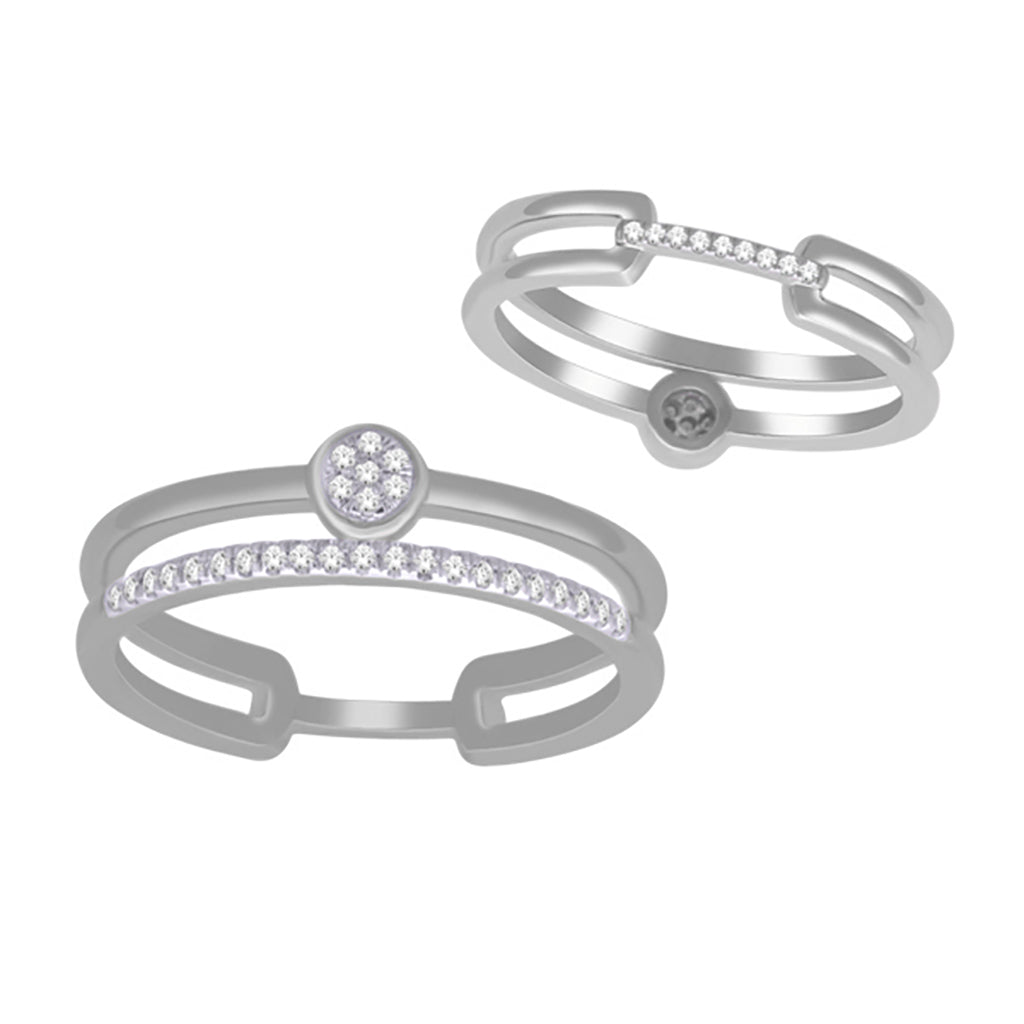 10K White 0.12Ct D-Ladies Ring