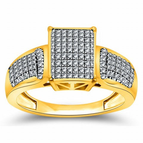 10K Yellow 0.31-0.35Ct D-Micropave Rings