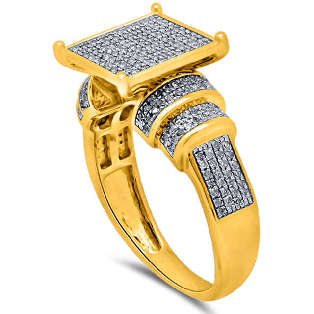 10K Yellow 0.34-0.39Ct D-Ladies Micropave Rings