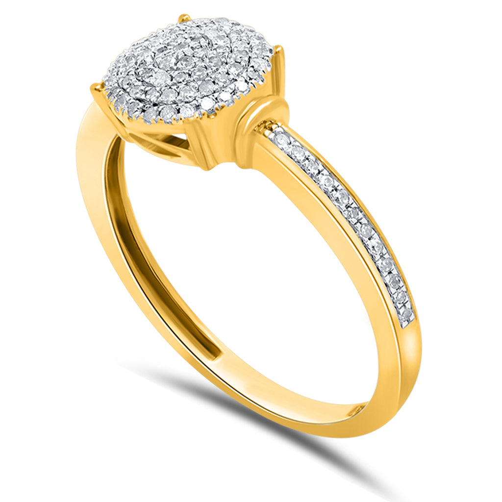 10K Yellow 0.19Ct D-Ladies Rings