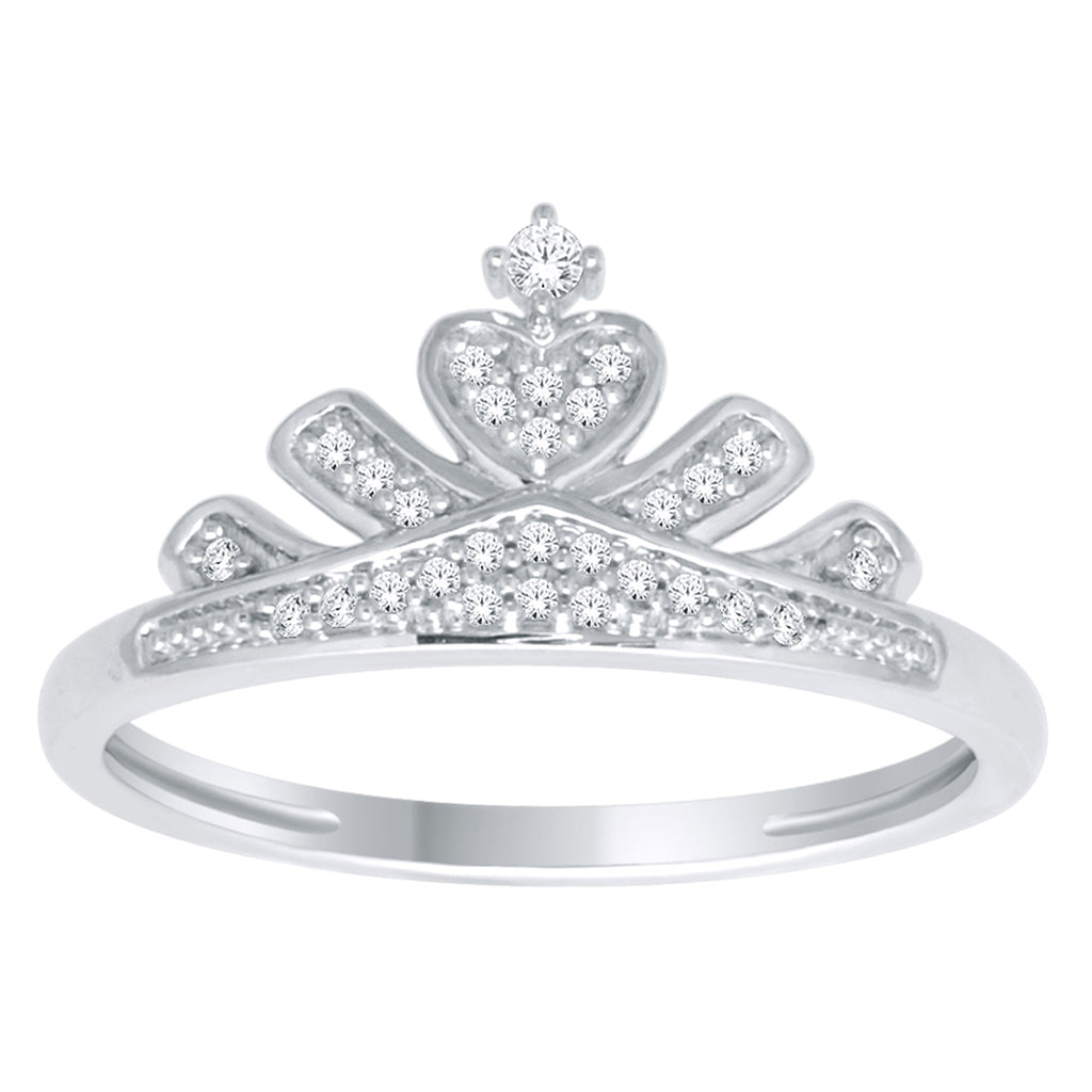 10K White 0.10Ct D-Ladies Rings