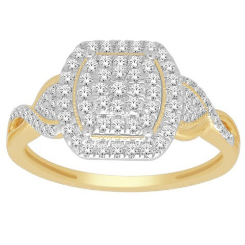 10K Yellow 0.38Ct D-Ladies Rings