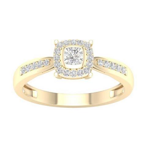 10K Yellow 0.10Ct D-Ladies Rings