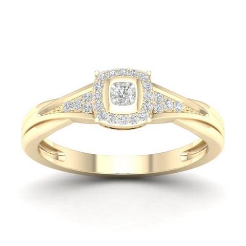10K Yellow 0.10Ct D-Ladies Rings