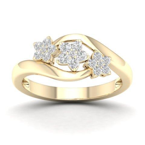 10K Yellow 0.25Ct D-Ladies Rings