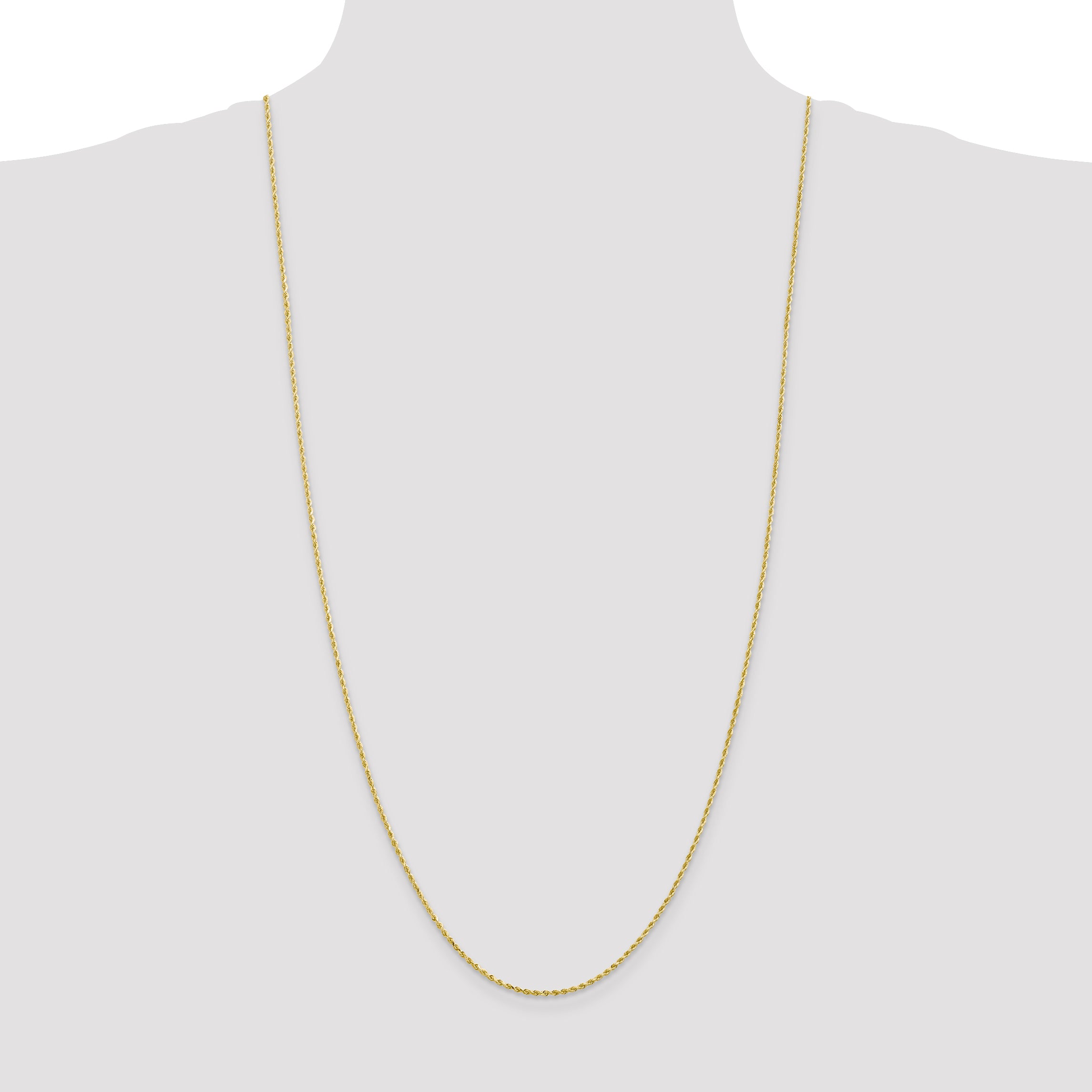 10K 1.75mm Diamond-Cut Rope Chain