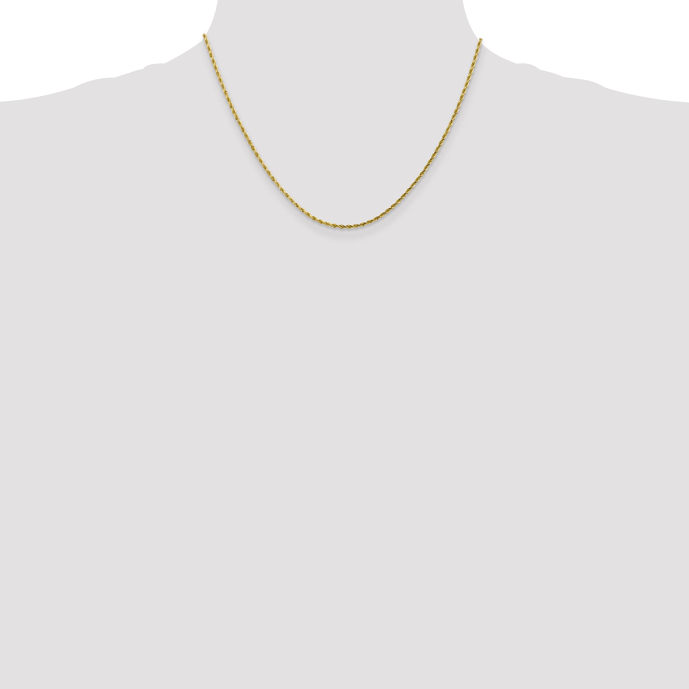 10K 2mm Diamond-Cut Rope Chain