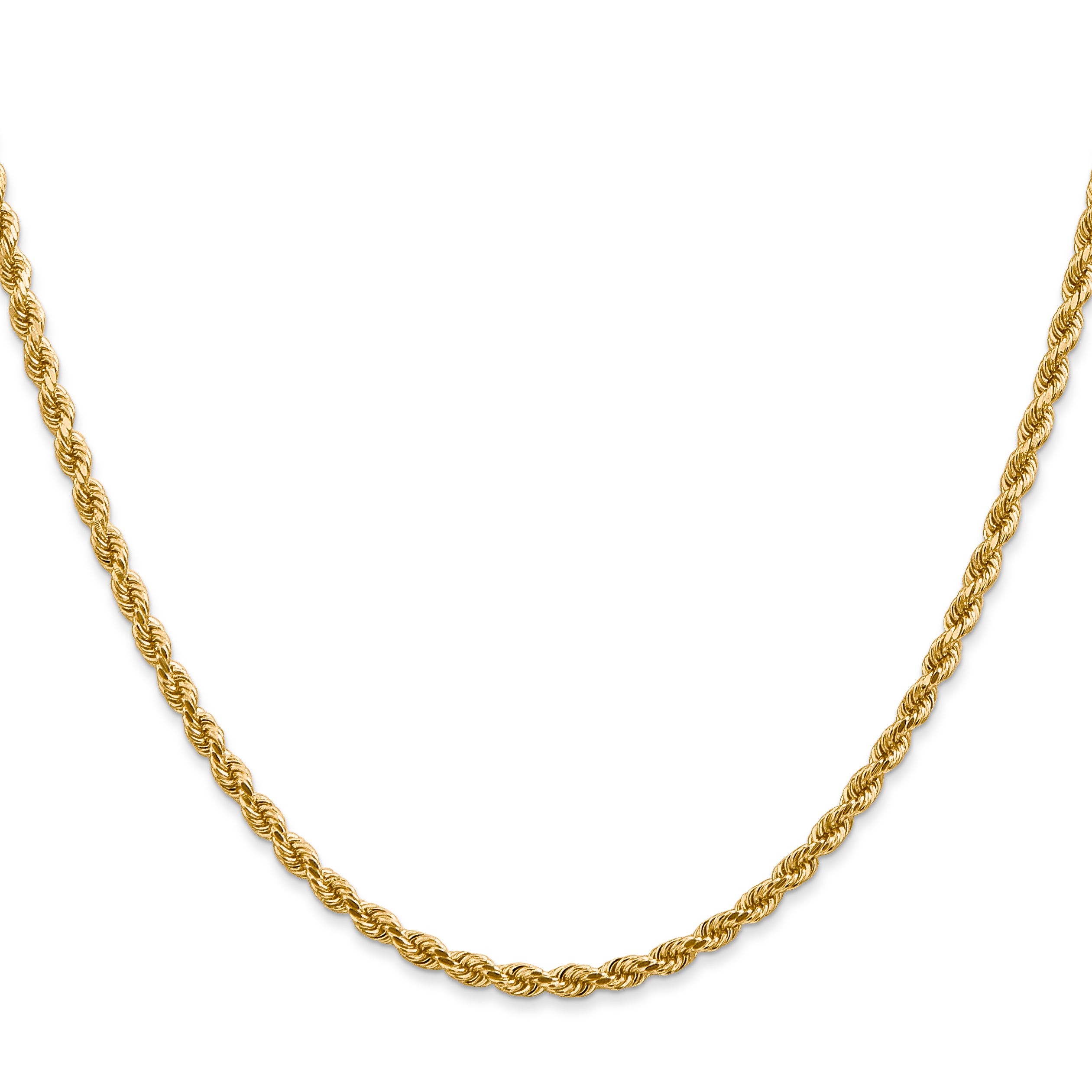 10K 2.75mm Diamond-Cut Rope Chain