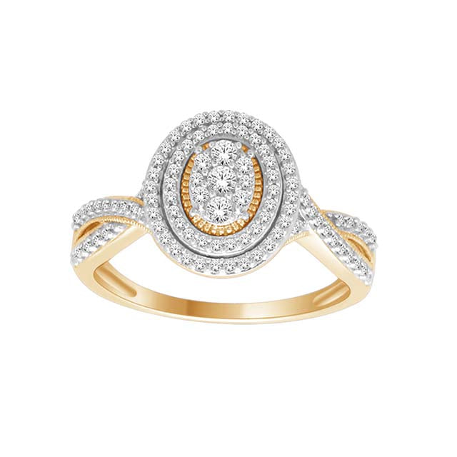 10K Yellow 0.33Ct D-Ladies Rings