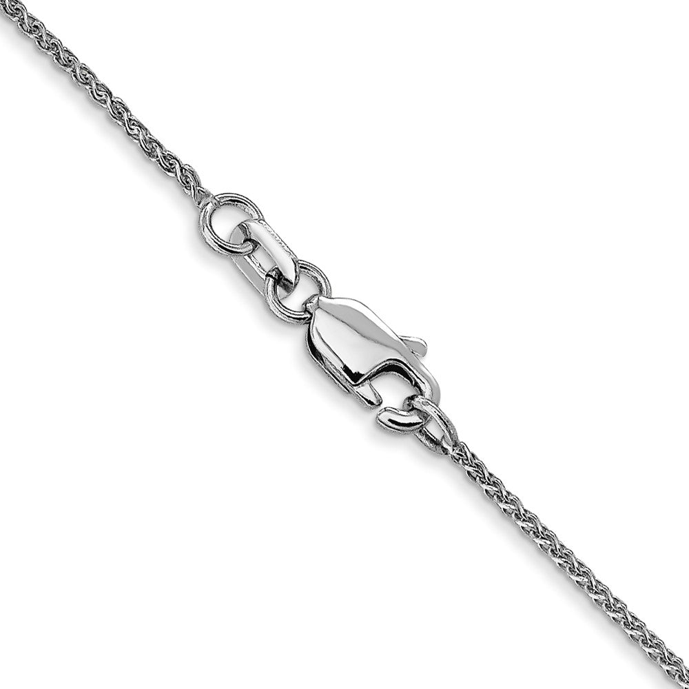 10K White Gold 1Mm D/C Spiga Chain