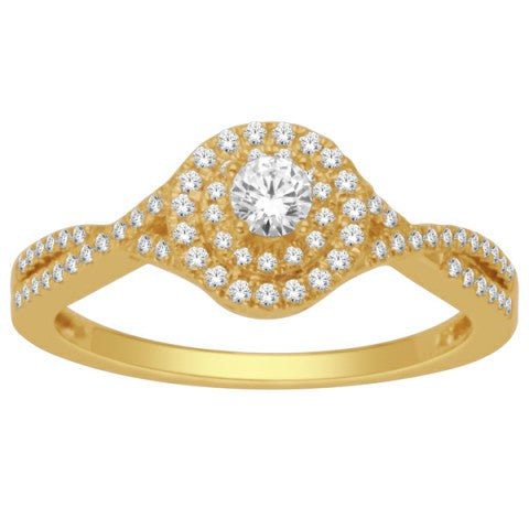 10K Yellow 0.41Ct D-Ladies Rings