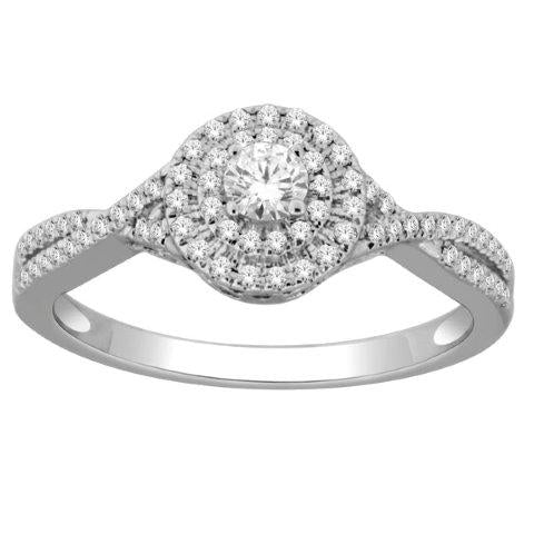 10K White 0.41Ct D-Ladies Rings