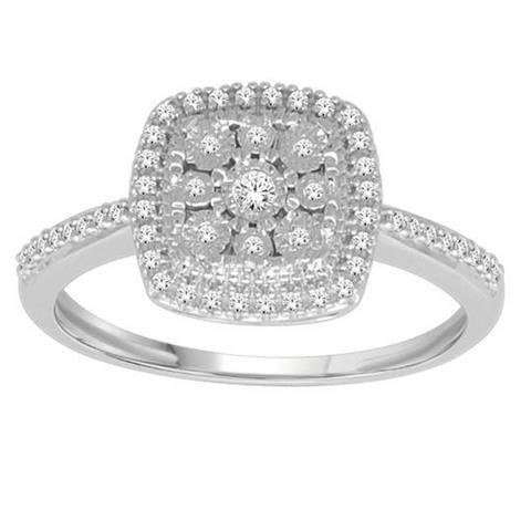10K White 0.20Ct D-Ladies Rings