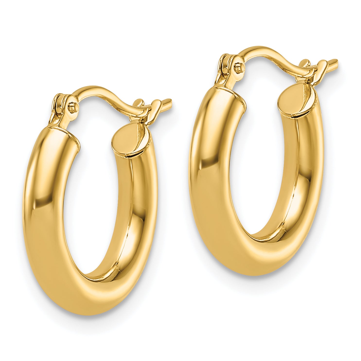 14K Polished Hoop Earrings