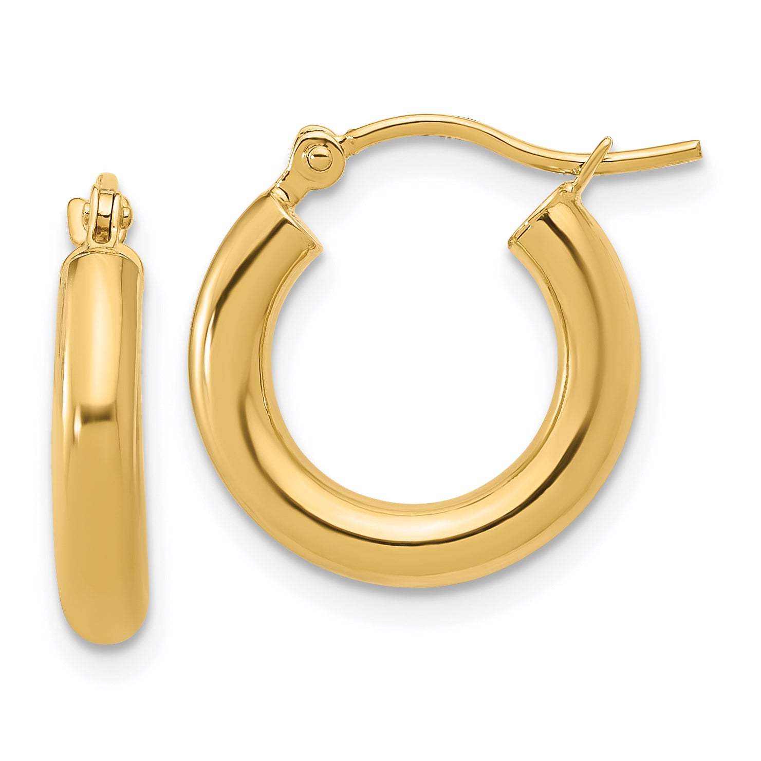 14K Polished Hoop Earrings