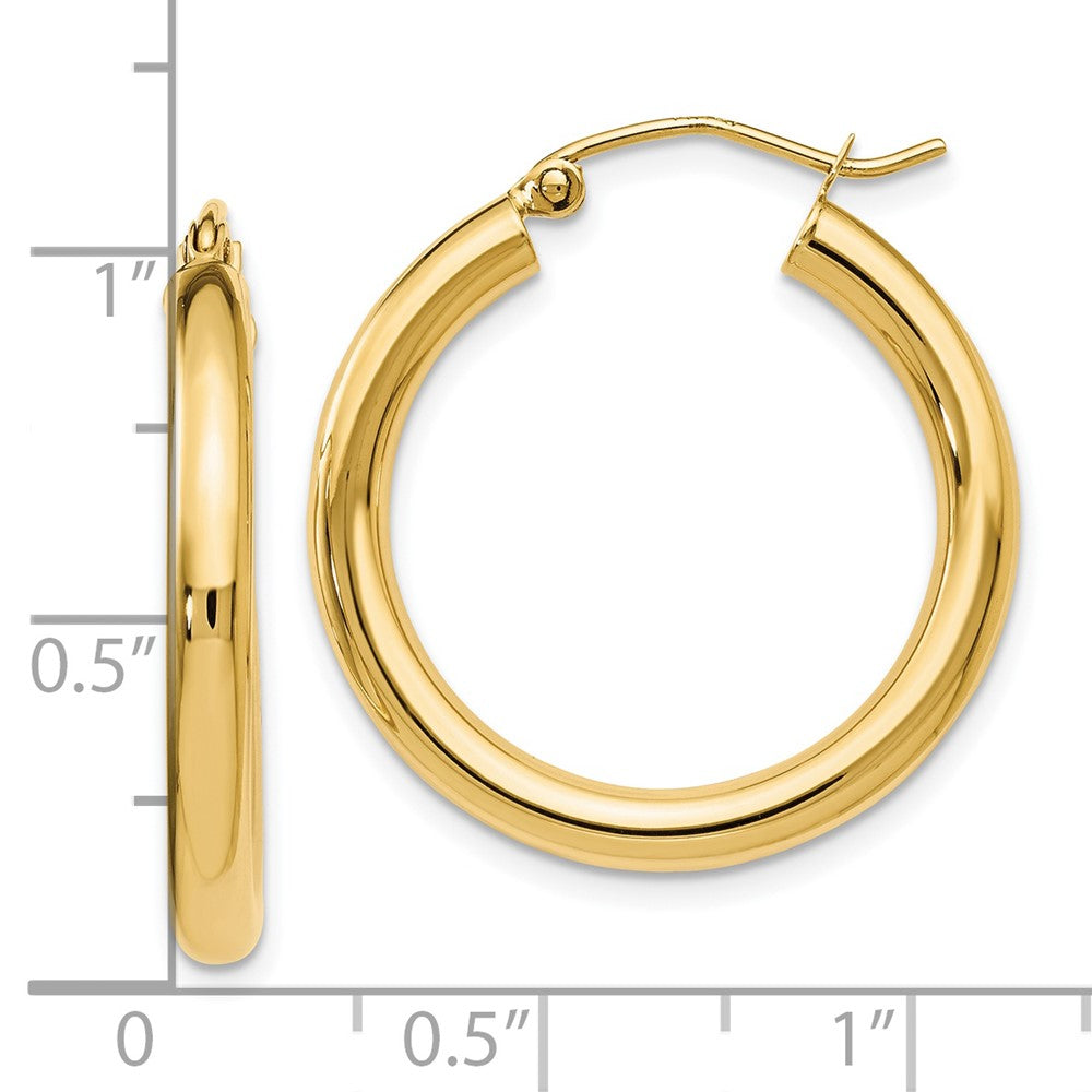 14K Polished Hoop Earrings