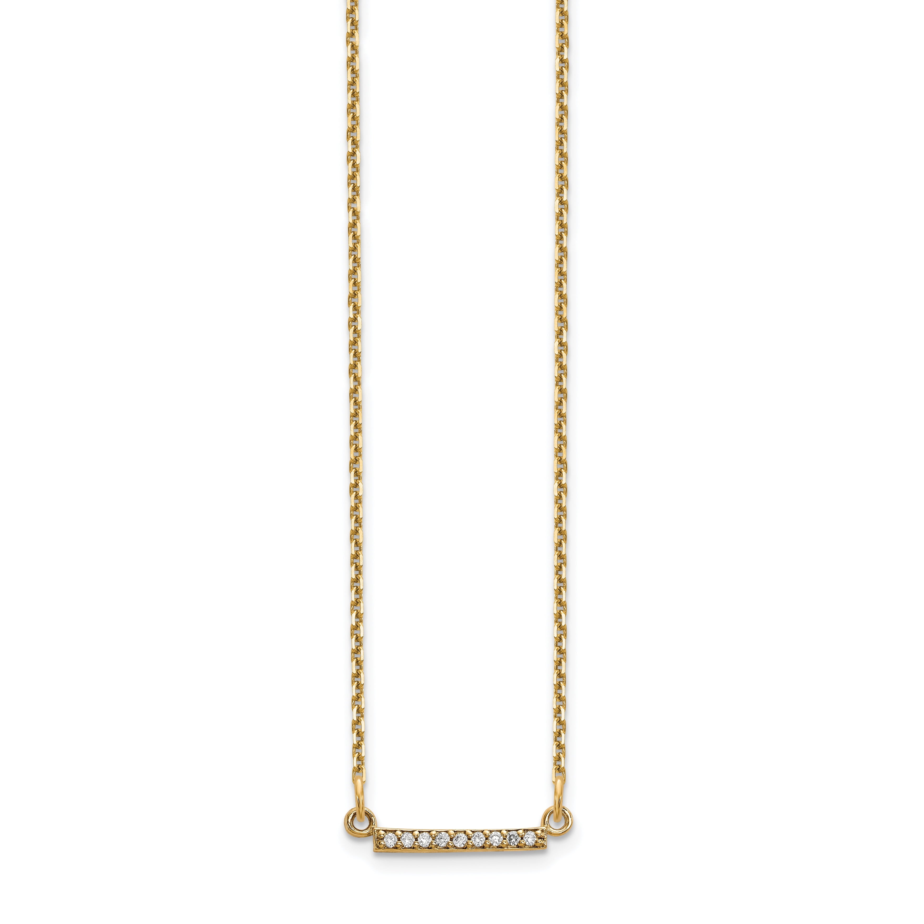 14Ky Diamond Tiny Bar Necklace