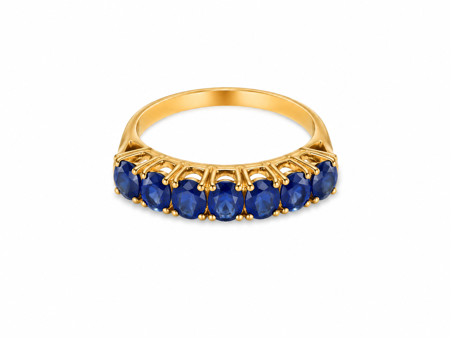 22KT Yellow Gold 0.50 STW Sapphire Band A2B5 [K15H]