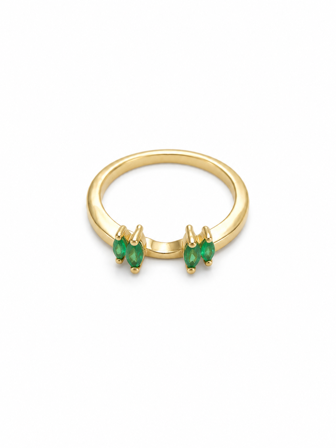 14KT Yellow Gold 0.20 STW Emerald Ring Enhancer [A2B5 - K9H]