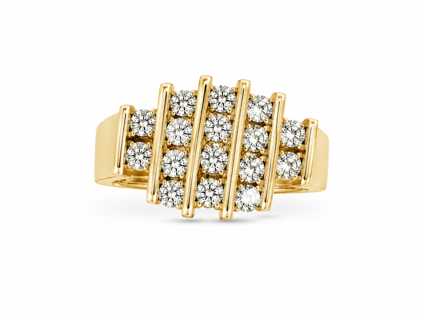 14KT Yellow Gold 1.00 CTW Diamond Ring [K3T]
