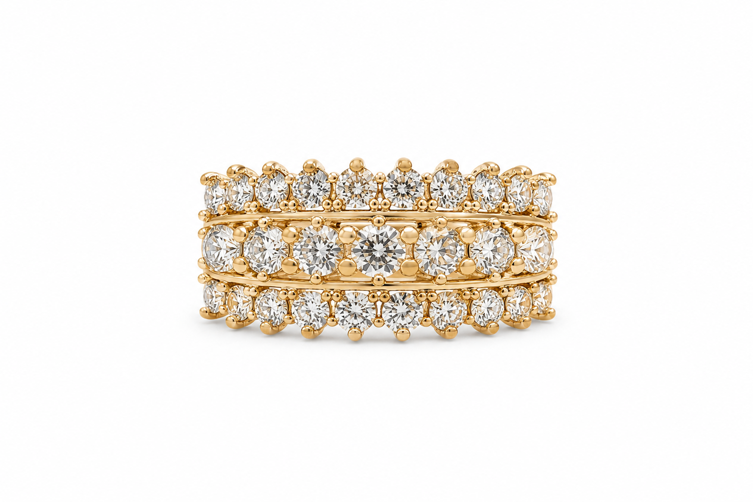 10KT Yellow Gold 1.15 CTW Diamond Ring Band [K23H]