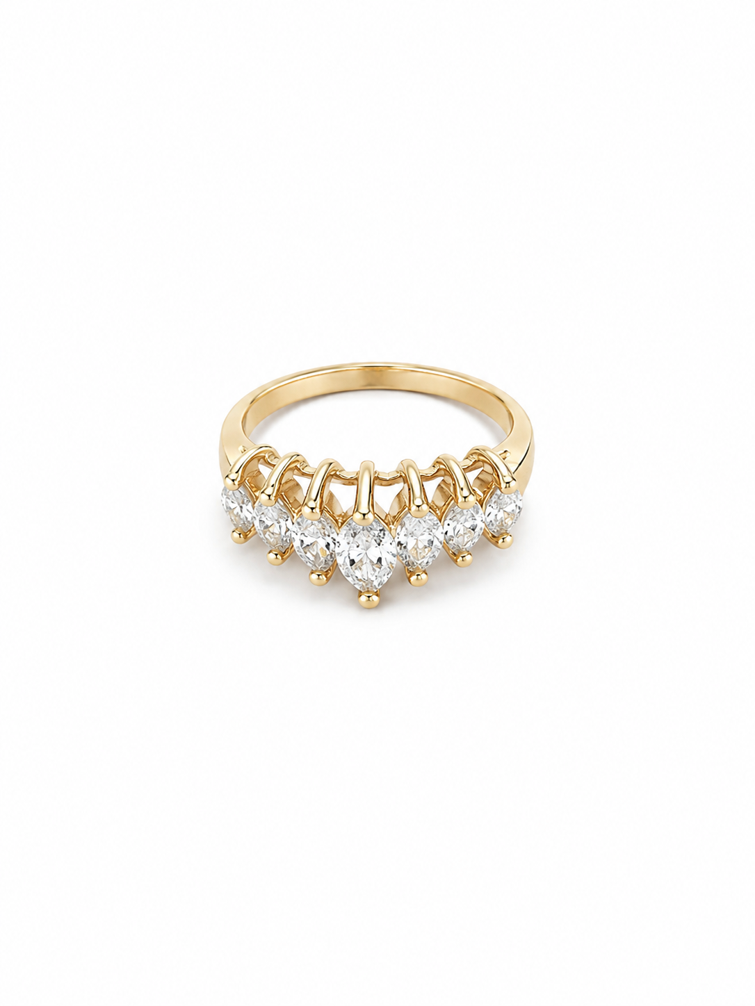 14KT Yellow Gold 1.00 CTW Marquise Diamond Ring Band [K3T]