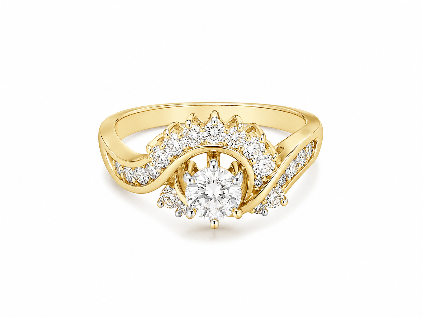 14KT Yellow Gold 1.15 CTW Round Diamond Ring [K42H]