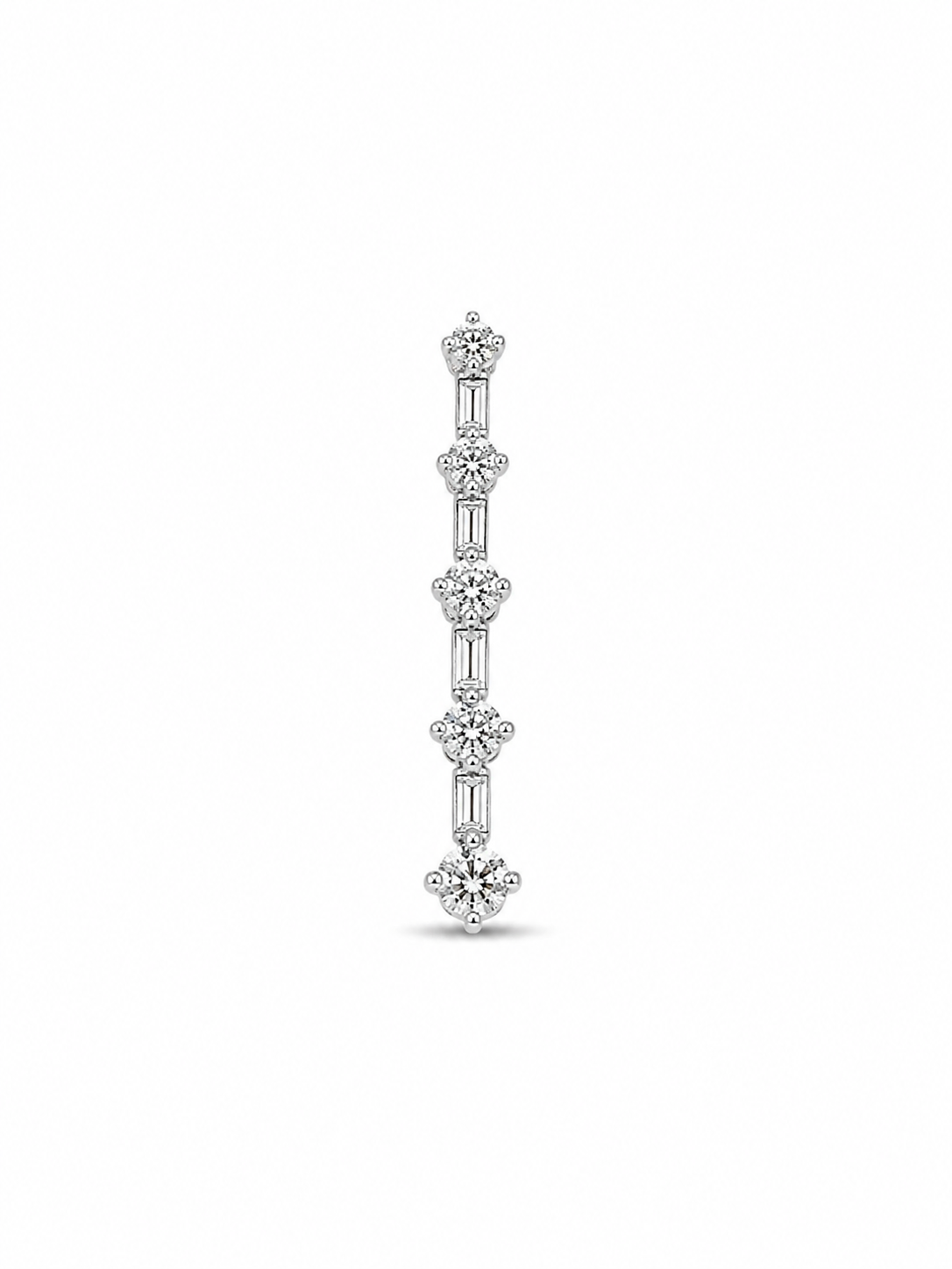 14KT White Gold 0.50 CTW Bar Link Diamond Pendant [K2T]