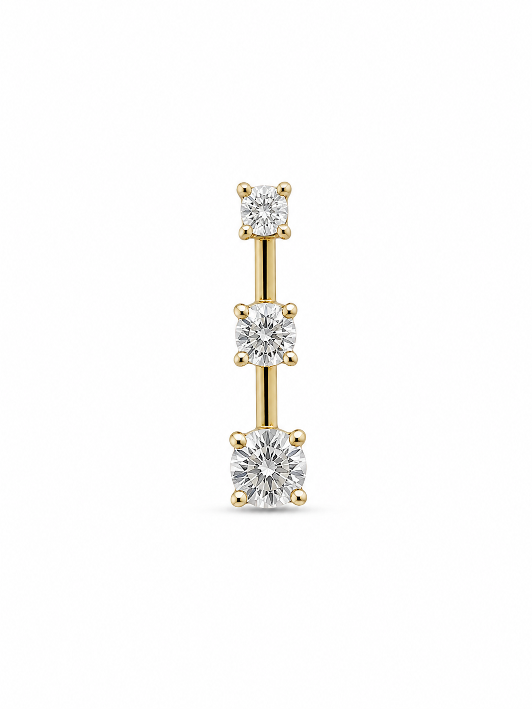 10KT Yellow Gold 0.05 CTW Journey Diamond Pendant [K4H50]